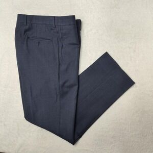 Ted Baker Pants Mens 33x32 Blue Check Wool Slim Tapered Jefferson Dress Canada